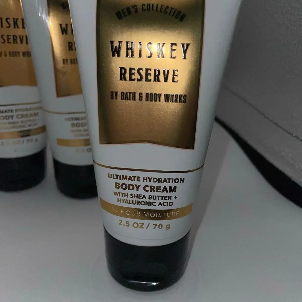 Bath & Body Works Whisky Reserve Mens Body Cream 2.5 oz Travel Size Lot x3 BBW
